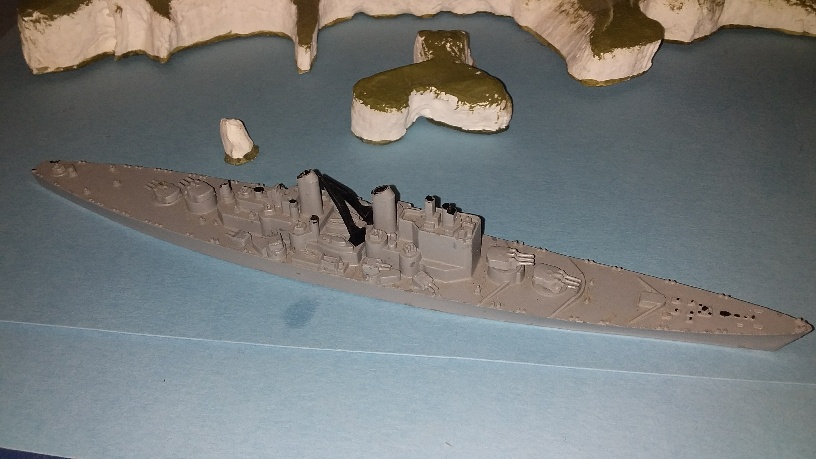 HMS Vanguard RN Battleship 1946 different gun arrangement