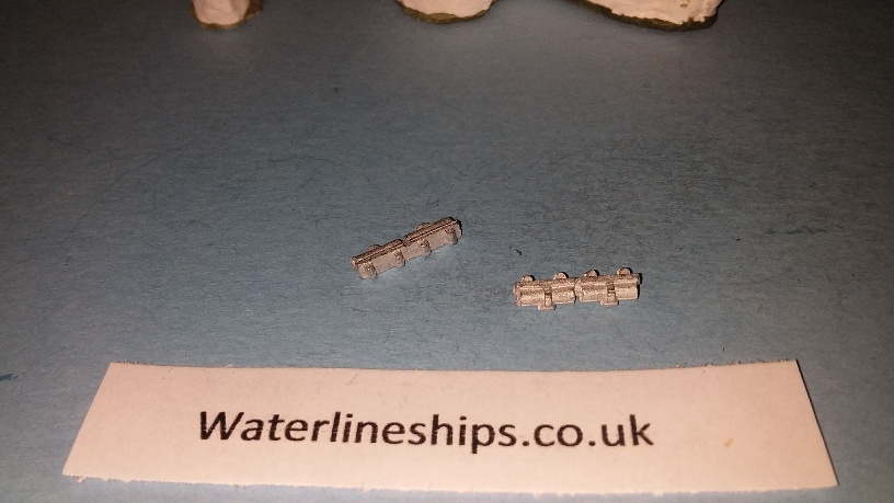 Railway twin tanker wagons x 2 unpainted 1940s-present