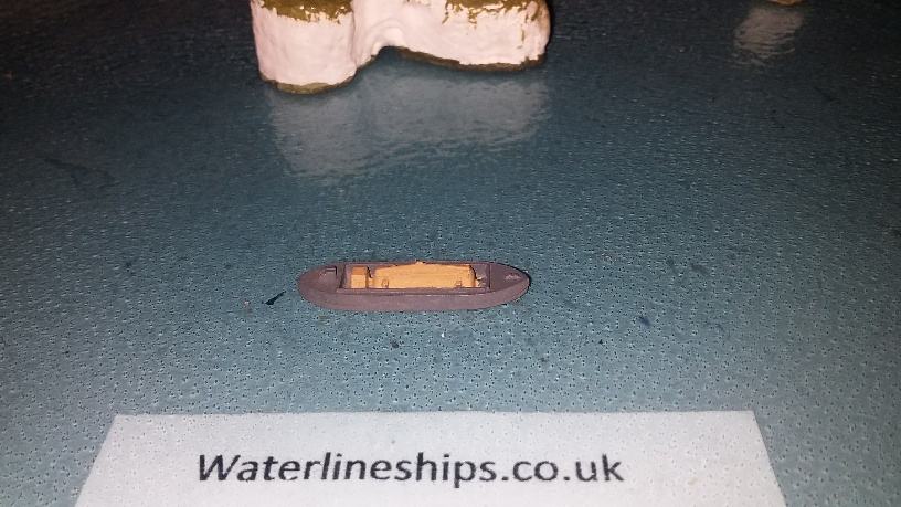Steel Barge,grey, yellow cylinder load 28mm long 1900s-present