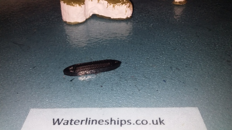Steel Barge black empty 28mm long 1940s-present