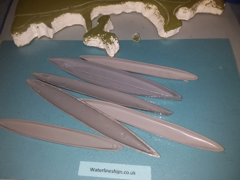 6 x underwater hulls for Eaglewall cruiser/battleships