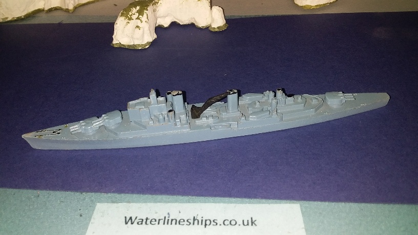 HMS Superb RN cruiser 1950s blue fsc