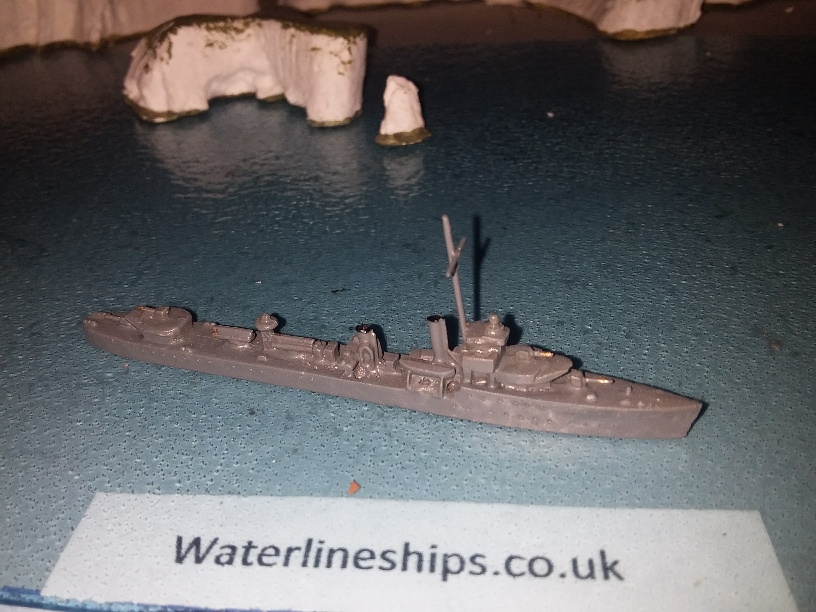 V & W Class RN destroyer WW1 and 2 as built p