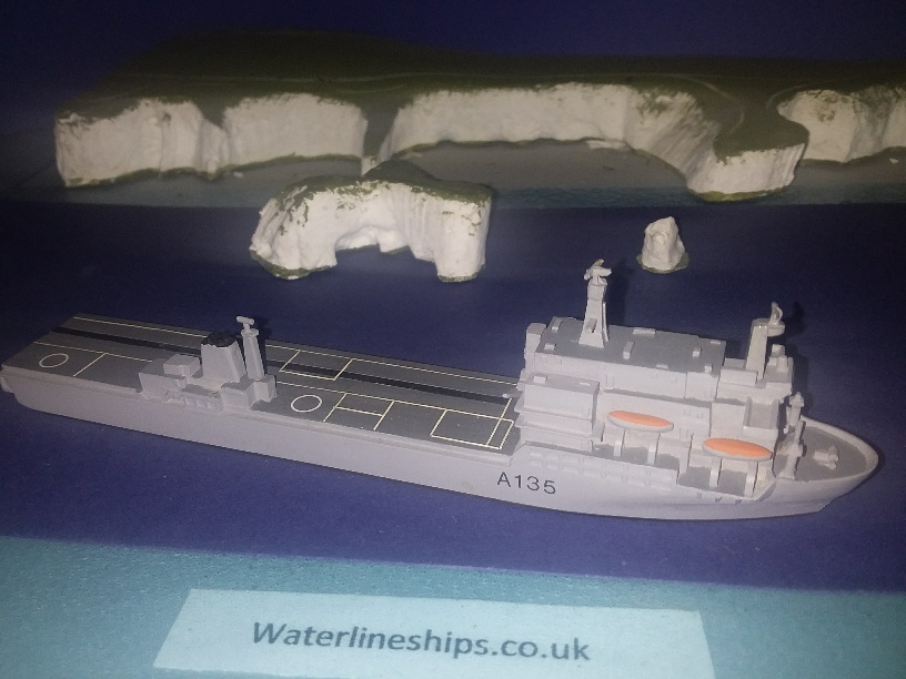 Rn Rfa Ships RFA Argus RN Helicopter training ship as in 1988 p waterline ship model ...